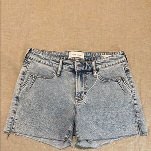 Dear John Blue Jean Shorts with Cuffed Hem